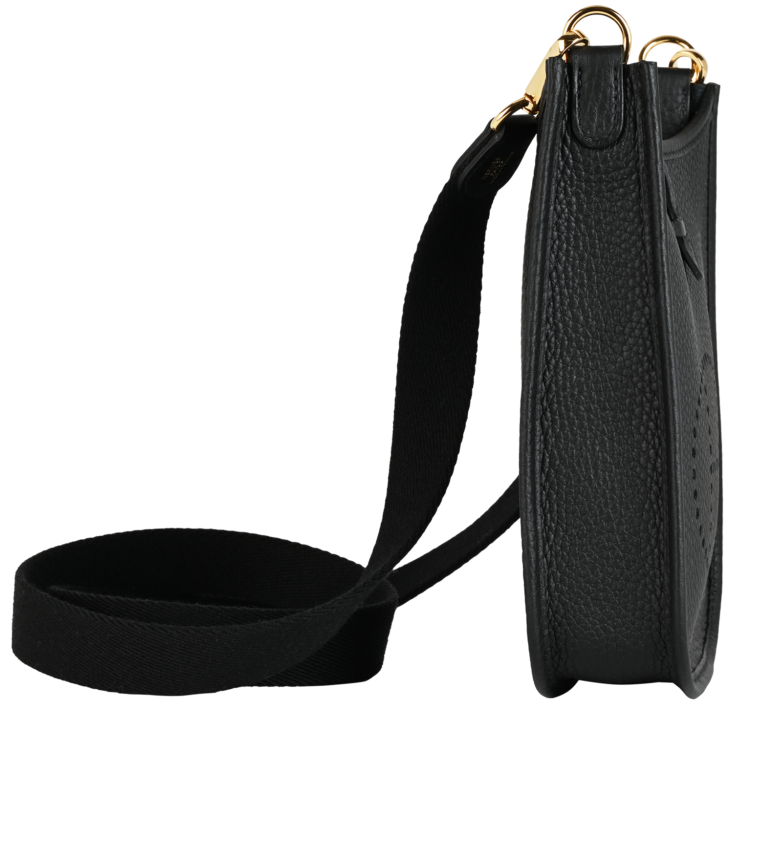 Mini Evelyne In Clemence Noir, &pound;2,400, Handbags, Black, Leather, Side view